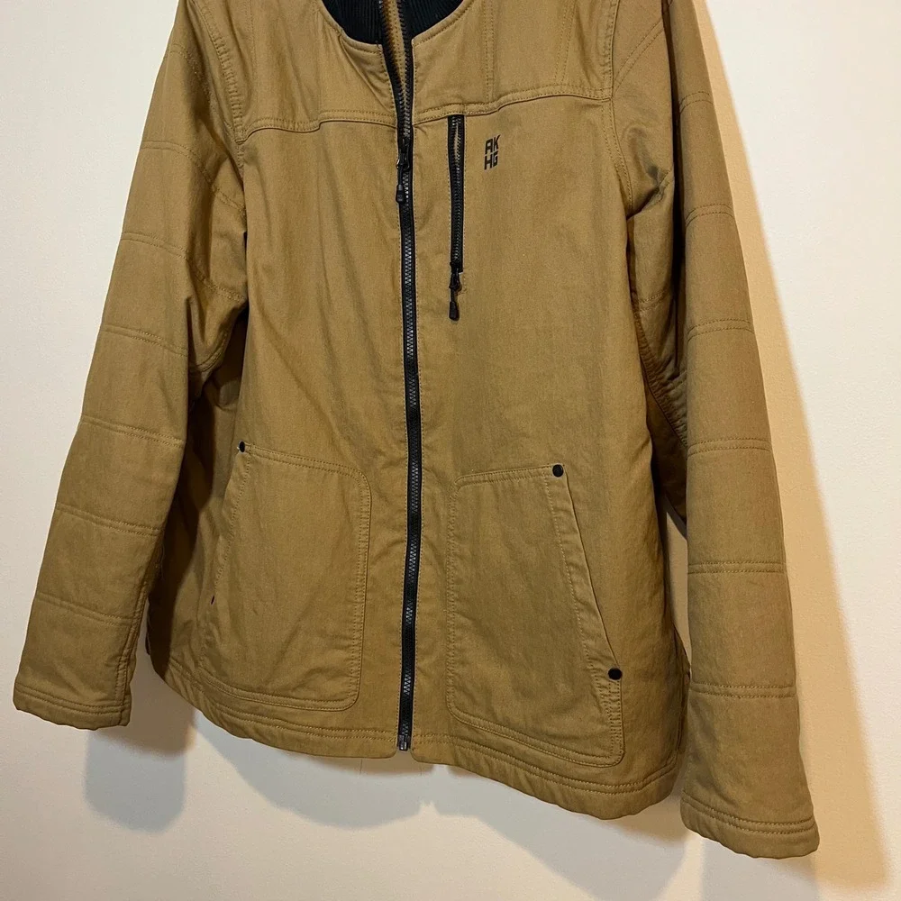 Duluth Trading Co Alaskan Hardgear Jacket Stone Run Insulated Tan Brown Women XL